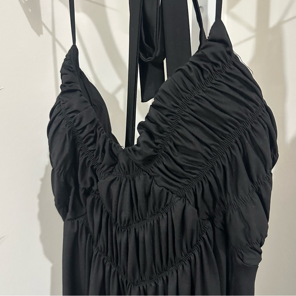 Vintage Charlotte Russe Black Ruched Dress